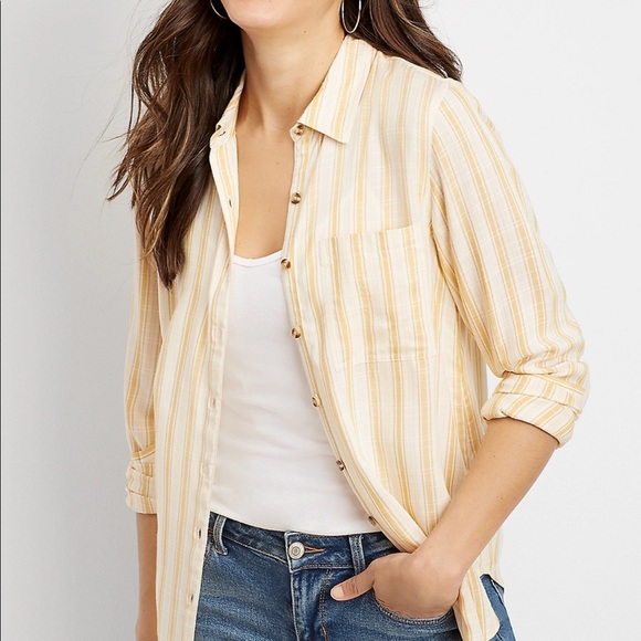 NWOT Maurices striped button down - Picture 1 of 7